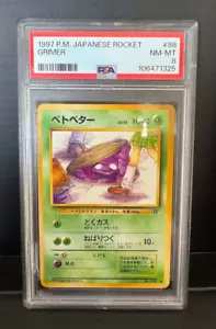 1997 Vintage *BANNED ARTWORK* Grimer no.088, PSA 8 NM-MT, Pokemon Team Rocket - Picture 1 of 3