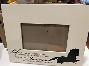 Annie D Collection 3 1/2” x 5” Picture Frame LIFE IS NOT MEASURED BY THE ...HORS - Picture 1 of 4
