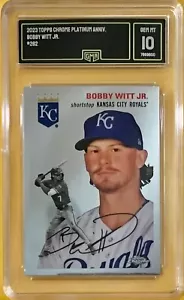 2023 TOPPS CHROME PLATINUM ANNIVERSARY #262 - BOBBY WITT JR - GMA 10 - GEM MINT - Picture 1 of 1