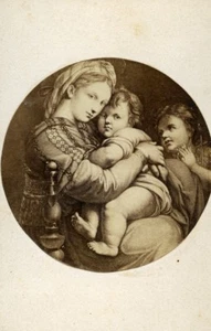 France Lille Museum Painting Raphael Religion Old CDV Photo Benoit 1865 - Picture 1 of 3