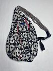 Kavu Rope Sling Bag Aztec heart Black/ white Cream Backpack Crossbody womens