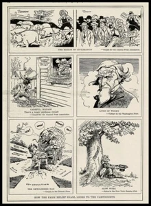 1926 Political Editorial Cartoon Panel - "The Farm Relief Snarl" - Picture 1 of 2