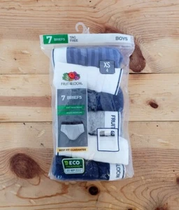 Fruit of the Loom Boys Briefs Underwear NEW Size XS 4 PACK OF 7 Tagless - Picture 1 of 6