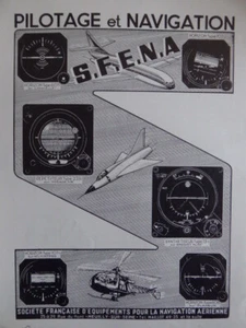 11/1960 PUB SFENA HORIZON CARAVELLE ALOUETTE REPETITEUR MIRAGE III-B FRANZÖSISCHE ANZEIGE - Bild 1 von 1