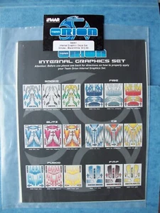 TEAM ORION 59051 IFMAR SMOKE BLACK/WHITE BODY INTERNAL GRAPHICS DECAL SET NIP - Picture 1 of 2