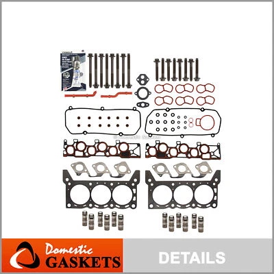 Juego de juntas de culata con colector de admisión de 3 mm pernos elevadores aptos para 96 Ford Windstar 3.8 Foto 1 de 4