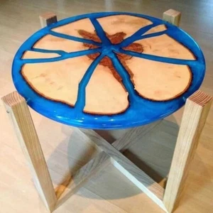 Acquista tavolo epossidico blu rotondo 18" mobili di design di lusso e decorazioni interne per la casa - Foto 1 di 8