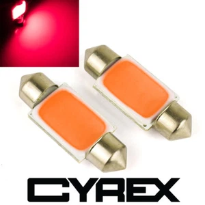2PC 36MM HID-STYLE RED LED LIGHT BULB T10 6W INTERIOR DOME LAMP BULBS - Picture 1 of 1