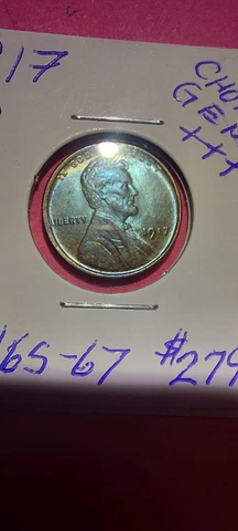 1917 LINCOLN  EXCEPTIONAL CONDITION.DUAL BLUE TONING. ORIGINAL, MS/ RED Cover