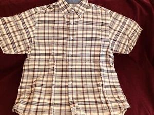 Mens Size L Ralph Lauren Plaid Cotton 31 Long 25 Chest short sleeved Shirt - Picture 1 of 4