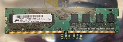 Memory MT8HTF12864AZ-800H1 Micron 1GB RAM 800Mhz DDR2 PC2-6400U HP PN 404574-888 - Image 1 of 4