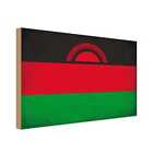 Holzschild Holzbild 20x30 cm Malawi Fahne Flagge Geschenk Deko