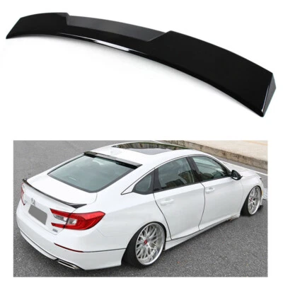 FOR 2018-2021 HONDA ACCORD JDM SLEEK TYPE GLOSSY BLACK REAR WINDOW ROOF SPOILER - Image 1 of 4