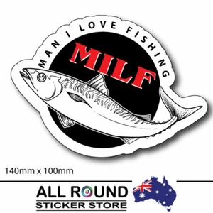 Funny fishing bumper sticker MilfFishing Club - Picture 1 of 1
