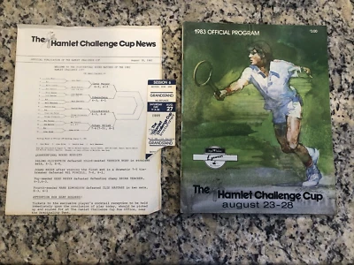 Men's Pro Tennis 1983 The Hamlet Challenge Cup Program With Insert & Ticket Stub - Image 1 of 4