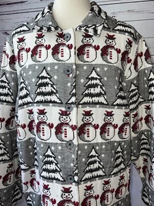 Breckenridge Patchwork jacket shacket XL Extra Large Ugly Christmas Snowman - Picture 1 of 11