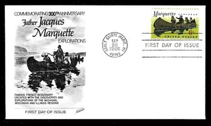 1356 6c Stamp (1968) FATHER MARQUETTE FDC By Fleetwood Cachets    - Picture 1 of 1