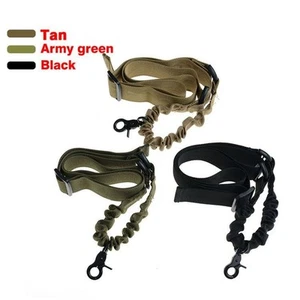 Tactical Military Adjustable One Single Point Rifle Gun Sling Strap Ropes - Picture 1 of 18