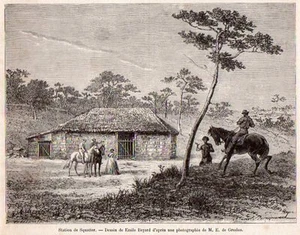 NOUVELLE-CALÉDONIE/ STATION DE SQUATTER / GRAVURE ENGRAVING 1868 - Bild 1 von 1