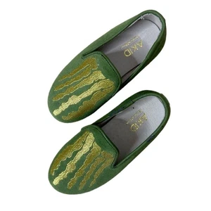 AKID grüne Skelett Halbschuhe mit Gold. Größe 10, Top Zustand. Rarität - Bild 1 von 6