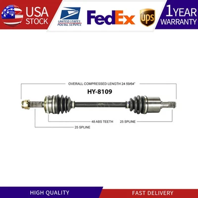 Medio eje delantero izquierdo CV compatible con Hyundai Accent Kia Rio 2006-2010 2011 automático Foto 1 de 3