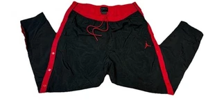Air Jordan Herren Aufwärmhose schwarz rot Druckknopf Break Away XXL - Bild 1 von 6