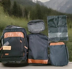 NEW Rolling Backpack Travel Backpack w/Wheels Carry W/ 4 Packing Compartments - Picture 1 of 5