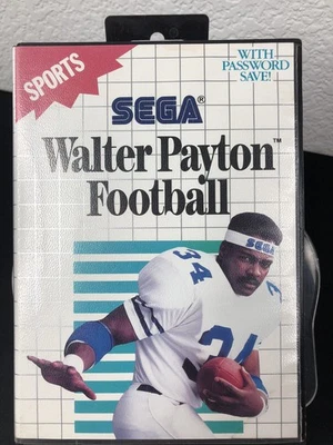 Walter Payton Football Sega Master System CiB 1989 Official Authentic Sports VTG - Image 1 of 4