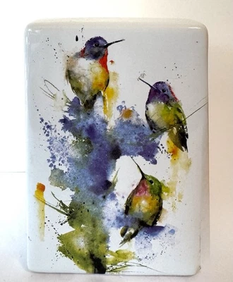 Artist Dean Crouser for Demdaco Birds Water Color “Three’s Company” on Ceramic - Image 1 of 4