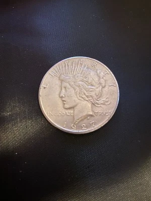 Dólar de la Paz 1927 sin marca de ceca excelente estado Foto 1 de 4