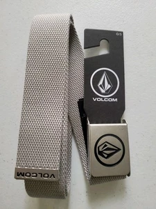 Volcom Gray Belt Size O/S One Size Circle Web Belt with Metal Buckle New NWT - Picture 1 of 2