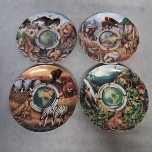 Bradford Exchange Plates 4 (1-4) A World of Wildlife by Todd Clausnitzer 8"  - Picture 1 of 10