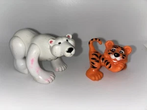 Fisher Price Tierfiguren Eisbär Tiger Vintage 1995 1997 - Bild 1 von 9