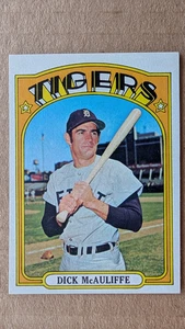 Tarjeta Topps Dick McAULIFFE 1972 #725 Detroit Tigers - Imagen 1 de 2