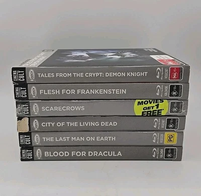 Cinema Cult Blu-ray Horror Thriller Movie Bundle X 6 With Slipcases - Region B - image 1 of 4