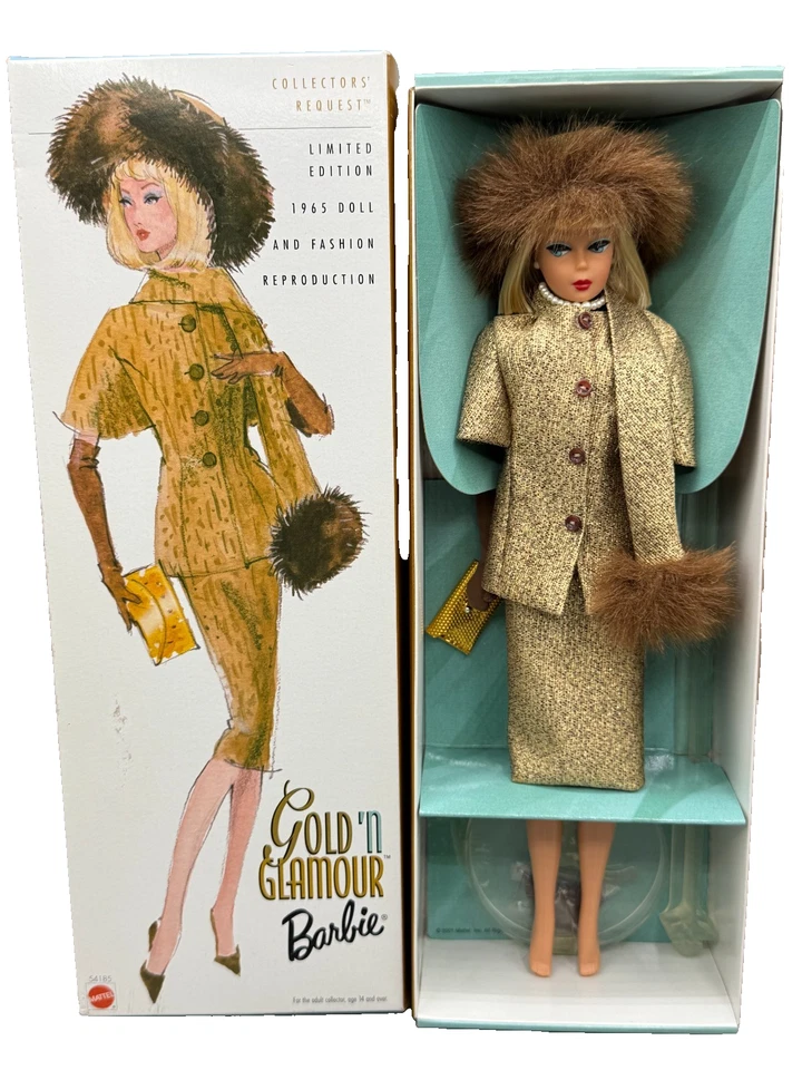 BK~ NUEVO EN CAJA MUÑECA BARBIE 2001 ORO 'N GLAMOUR REPRODUCCIÓN REPRO 54185 Foto 1 de 1