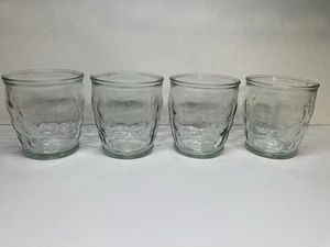 Vintage Anchor Hocking Juice Tumbler Clear Bubble Glass Set of 4 - Picture 1 of 9