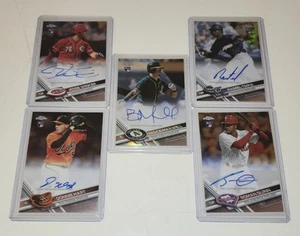 Topps Chrome 2017 RC Autograph Rookie Cards Set Of 5 - Picture 1 of 6