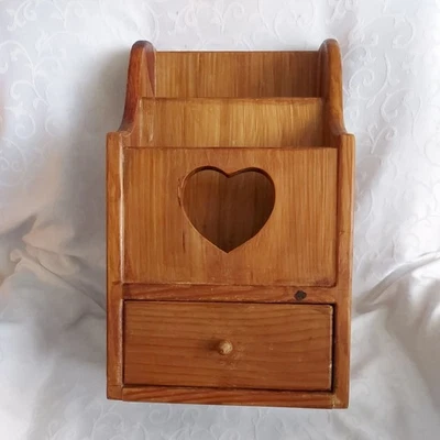 Medium Vintage Wooden Hanging Organizer/Storage Wall Unit - Image 1 of 4