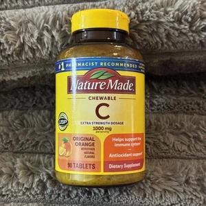 Nature Made Extra Strength Dosage Chewable Vitamin C 1000 mg per serving, 90 Tab - Picture 1 of 3