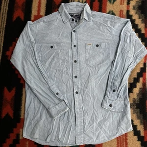 VTG Polo Sport Sportsman Ralph Lauren Chambray Shirt Mens M Chest Pockets - Picture 1 of 12