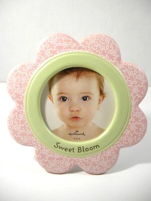 Marco de fotos bebé 4 x 4 sello de cerámica flor dulce Foto 1 de 4