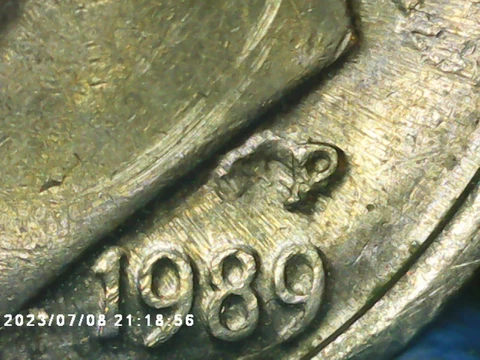 1989 P Roosevelt Dime - Strike Through Grease "Orange Peel" Effect Cover