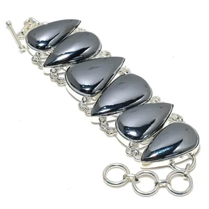 Shungite Gemstone Handmade 925 Sterling Silver Jewelry Bracelet Gift For Women - Picture 1 of 6