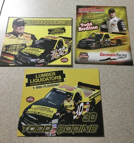 Todd Bodine #30 Nascar Craftsman Truck Series Racing Postcard Lot Cover