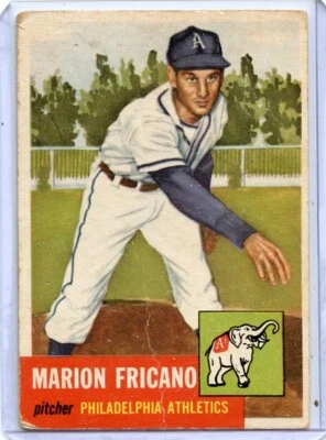1953 Topps Marion Fricano Philadelphia Athletics #199  🚀😳💥 F/G - Image 1 of 2