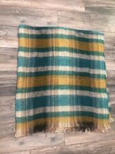 Beautiful Soft Wool Multi Colored Throw Blanket 60 x 64