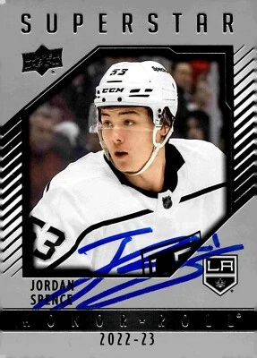Jordan Spence - Signed 2022-23 Upper Deck Series 2 Honor Roll Rookie Card #HR77 - Image 1 of 2