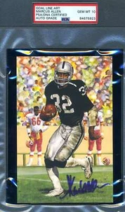 Marcus Allen Gem Mint 10 PSA DNA Slabbed Signed Goal Line Autograph GLAC - Picture 1 of 1