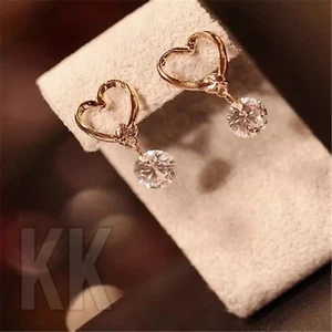 Orecchini pendenti goccia dichiarazione metallo gioielli punk trendy oro grande geometrico UK - Foto 1 di 1